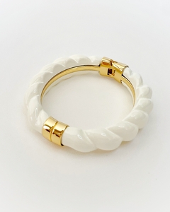 Bracelete Croissant Resina Branco - comprar online