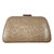 Bolsa Clutch Tecido Dourado