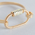 Bracelete Semijoia e Fecho Detalhe Oval - comprar online