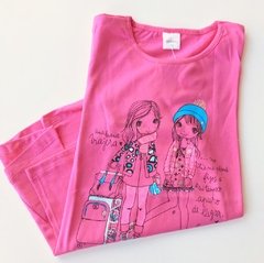 Remera amigas viajeras mangas largas