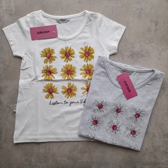 Remera manga corta GIRASOLES