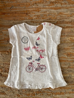 Remera manga corta BICICLETA Y MARIPOSAS