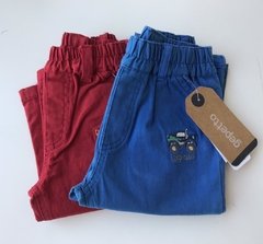 Pantalon gabardina de color con elastico