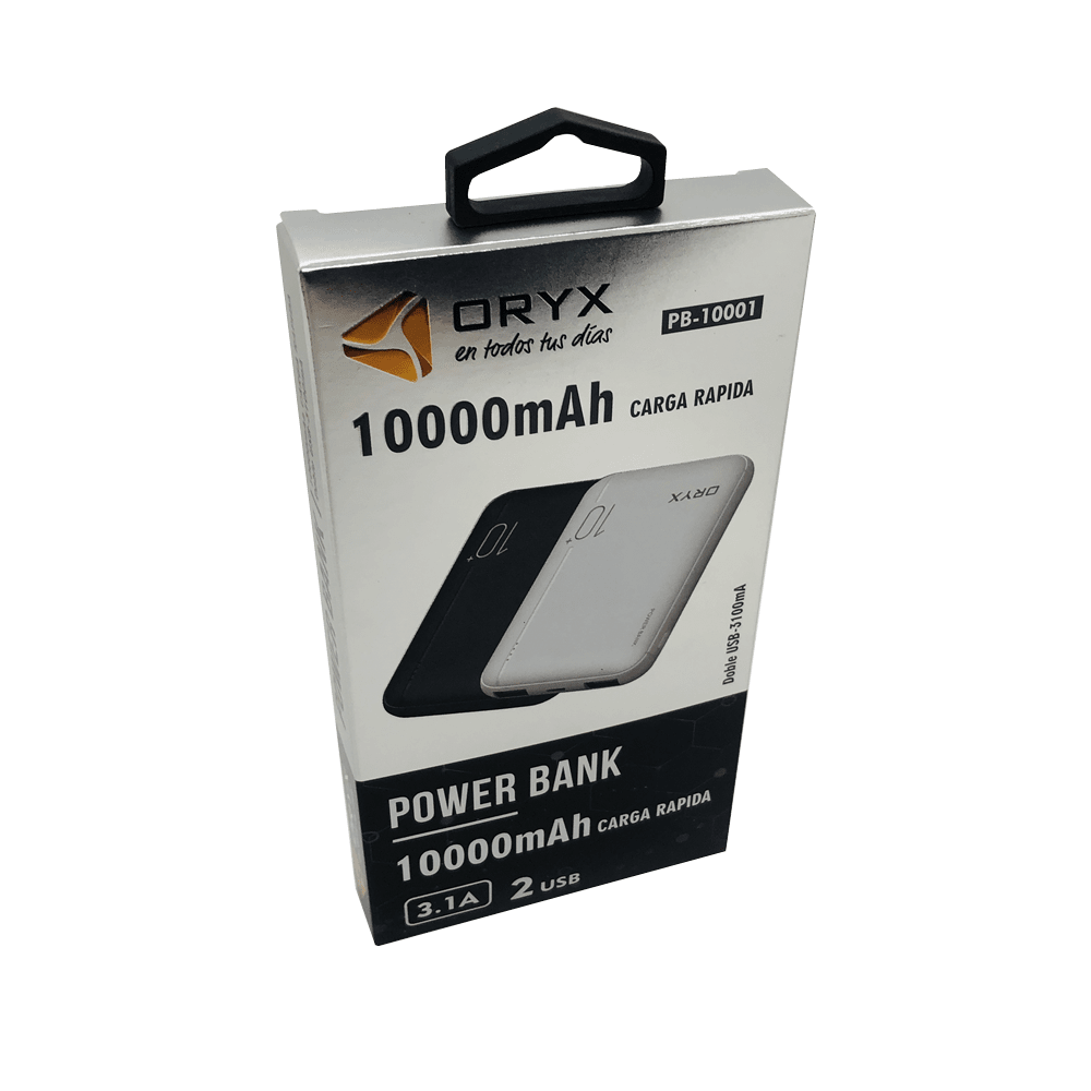 Power bank carga rápida de 10.000 mAh 2 USB