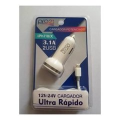 CARGADOR  POTENCIADO PARA AUTO ULTRA RAPIDO 3.1 AMP PRO21 2 USB + CABLE - Venta de Celulares y accesorios en Garín Escobar