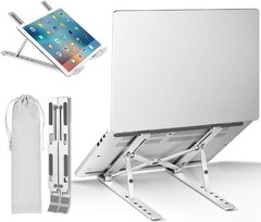 Soporte para computadora portátil de aluminio ajustable, ergonómico y plegable , compatible con Mac MacBook Pro Air, Lenovo, HP, Dell, XPS hasta 15.6" - comprar online