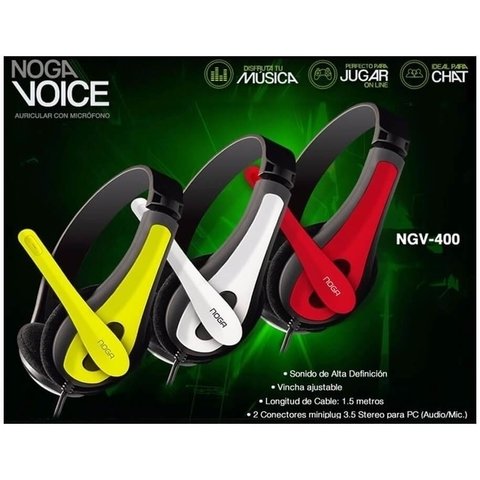 Auriculares Vincha Gamer Noga NGV-400