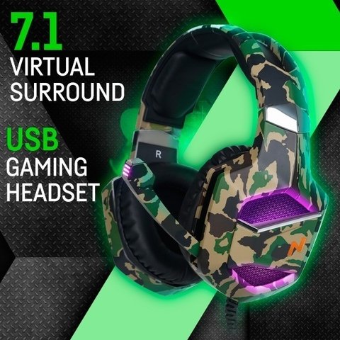 Auriculares Headset Gamer Noga Warfare 7.1 Pc Ps4 Led Full