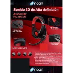 Auricular Noga Stormer Ng-8620 Gaming Con Mic Pin 3.5mm en internet