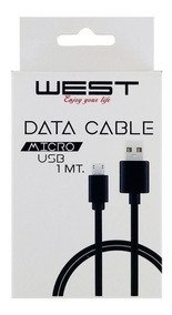 CABLE MICRO USB 1MT.  WEST