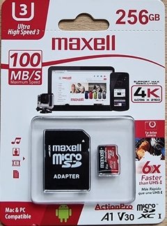 Tarjeta De Memoria Micro Sd Maxell 256gb A1 / V30 / U3 4k