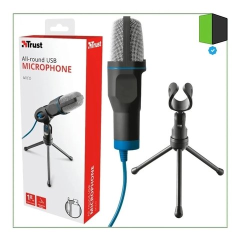 Microfono Trust Mico 3.5mm + Usb Con Tripode Pc