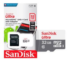 Tarjeta Memoria Sandisk Ultra Microsd 32gb 100mb/s Uhs-i A1