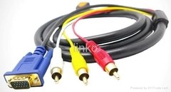 CABLE VGA To 3 RCA Cable 1.5M