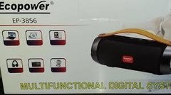 Parlante Ecopower EP-3856 - Bluetooth - USB/SD/AUX - FM - Cinza - comprar online