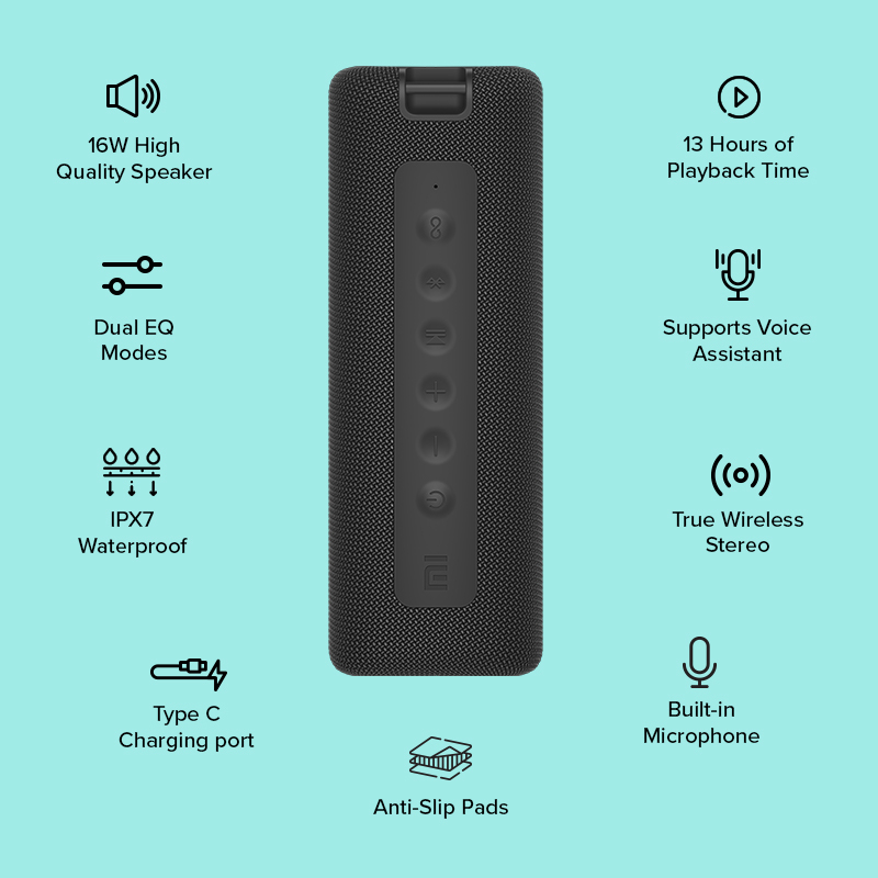 Parlante Xiaomi Mi Portable Bluetooth 5.0 Speaker 16w Ipx7