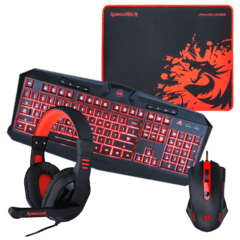 KIT GAMER REDRAGON  K552-BB TECLADO ESP AURICULAR MOUSE Y PAD