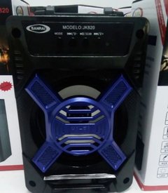 Parlante Bluetooh Usb Sd Radio Fm Luces Sanrai Jk820 Azul - comprar online
