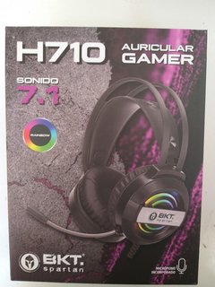 Auricular Gamer Usb 7.1 Bkt Spartan H710 Pc Microfono Led