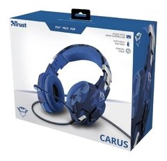 Auricular Trust Carus Gxt 322b Camuflado Azul Gamer Ps4