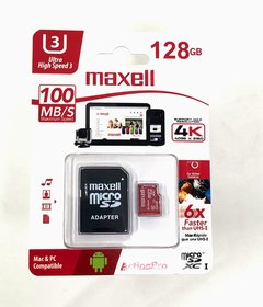 Tarjeta Memoria Maxell Micro Sd 128gb U3 Ultra High Speed