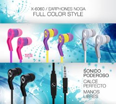 Auriculares Noga X-6060 Manos Libres In Ear Phones Micrófono - comprar online