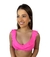 Top Cropped Babados Rosa Flúor