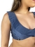 Top Cropped Babados Listra Azul na internet