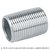 Niple, acero galvanizado, cuerda corrida, 1-1/4"