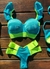 Conjunto aro meia taça sereia neon - Aquamarine Beachwear