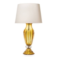 Abajur Cristal Murano São Marcos Roma Âmbar 60cm - Thoulouse