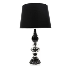 Abajur Murano São Marcos Veneza Preto 62cm - Thoulouse 