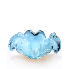 Centro de Mesa Cristal Murano Aspente Azul Pacific 22cm