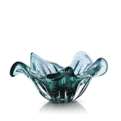 Centro de Mesa Tulipa Cristal Murano Verde Esmeralda 26cm São Marcos - Thoulouse 