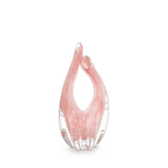 Vaso Escultura Cedro Cristal Murano Rose M - Thoulouse