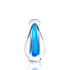 Imagem Santa de Cristal Murano Azul  23cm