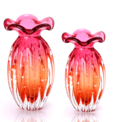 Par de Vasos Murano Trouxinha Rose intense e Âmbar Compre Online na Thoulouse