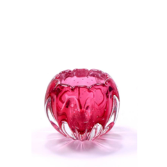 Cachepot Mini de Murano July Rose Intense. Cristais São Marcos 