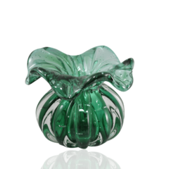 Trouxinha de Murano Lidia PP Verde Folha. Compre Cristais Murano Labone online na Loja Virtual Thoulouse