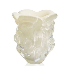 Vaso Murano com bolhas Pérola - Thoulouse Home Décor 