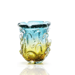 Vaso Murano com bolhas Verde e Âmbar São Marcos - Compre Online Decoração de Interiores na Loja Virtual Thoulouse