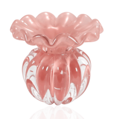 Vaso Murano trouxinha Battlo PP Quartzo Rose, compre online na Thoulouse 