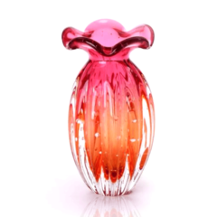 Vaso Murano Trouxinha Rosa Intense Âmbar 24cm. Compre Murano São Marcos na Thoulouse