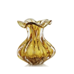 Vaso Trouxinha Murano Âmbar 18cm - Thoulouse Home Décor 