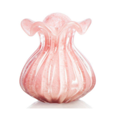 Vaso Trouxinha murano Rosé 21cm - Thoulouse Home Décor 