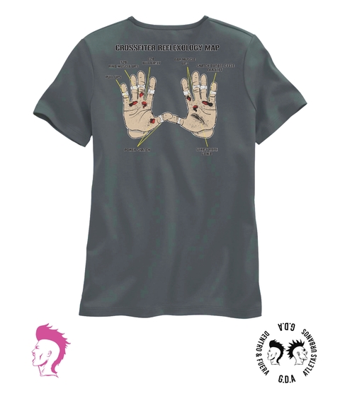 Remera Dama Crossfiter Reflexology Maps Dama