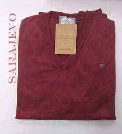 Sweater cuello en V- Westerville- C: Bordo