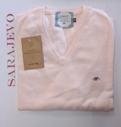 Sweater hilo cuello en V Westerville Art. 360- C: Rosado pastel