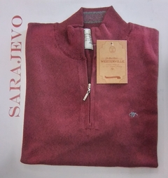 Sweater medio cierre Westerville Art. 390- C: Bordo