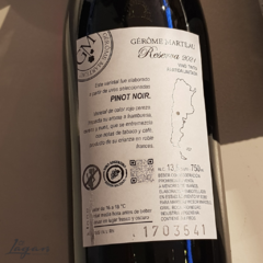 Gerome Marteau Pinot Noir 750cc - comprar online